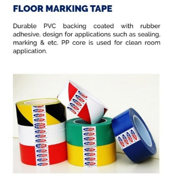 48x33mm Yellow or Red Floor Marking Tape Hunter