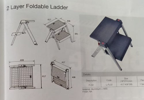 2 Layer Foldable Ladder