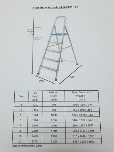 3 Steps Plus Platform Genies Domestic Ladder