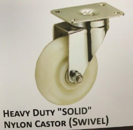 Heavy Duty Solid Nylon Castor 3 Inch